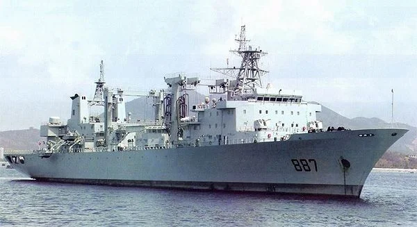 Le Weishanhu au cours de ses essais Ã  la mer