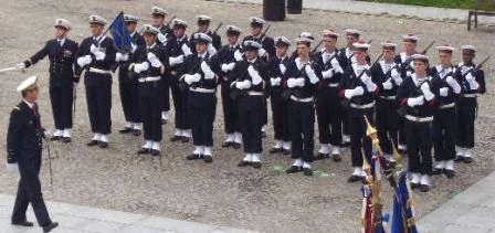 La délégation du « Tourville » présentée au VAE ROLLIN 