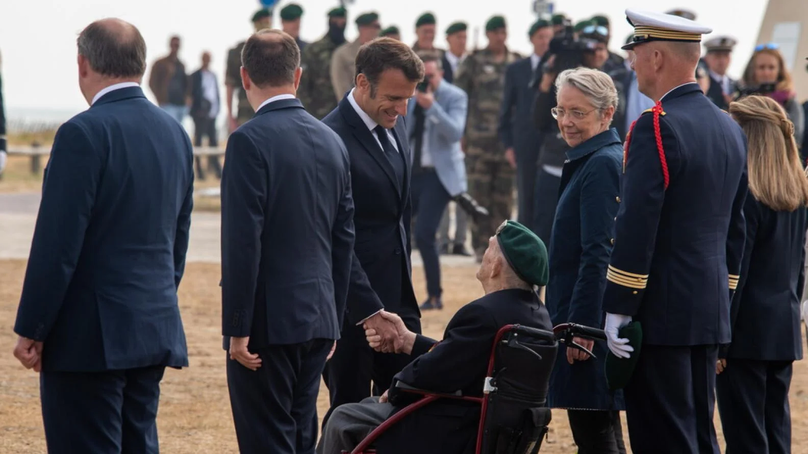 Cérémonie de tradition de l’Ecole des fusiliers marins à Colleville-Montgomery