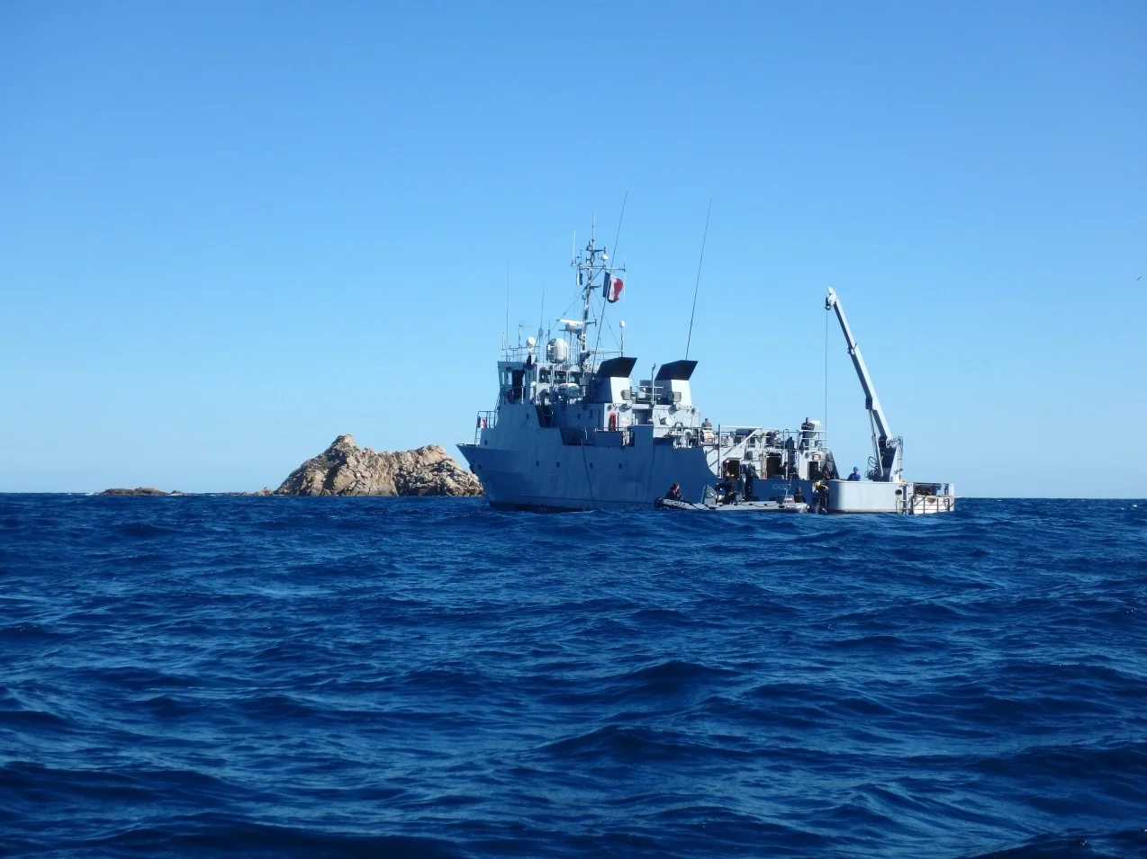 L'Achéron devant le Rocher de la Vacca