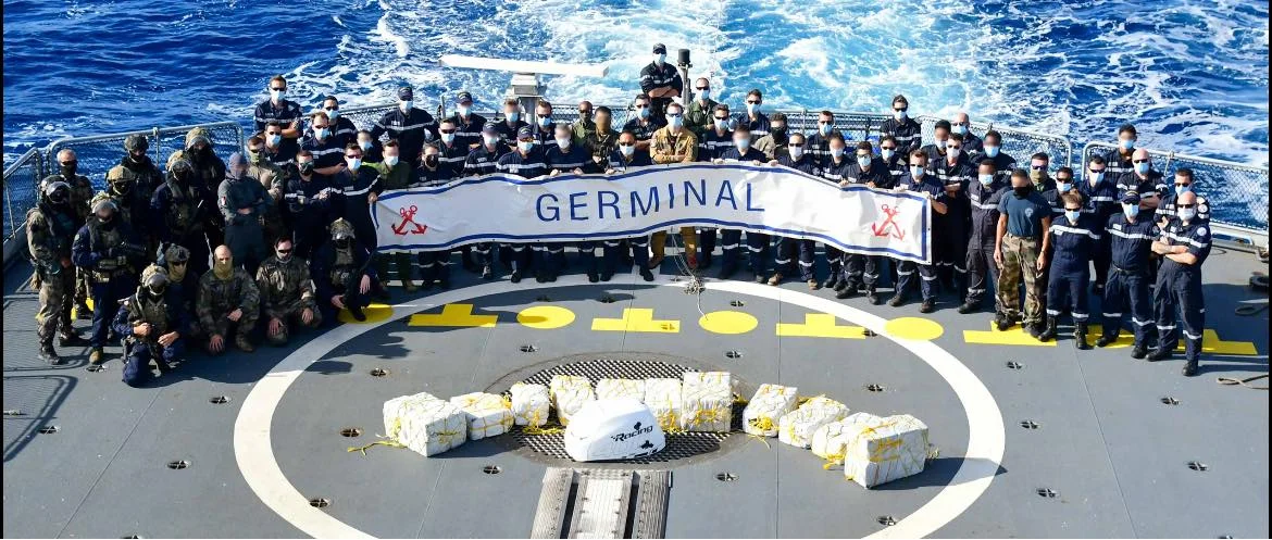 La frégate Germinal saisit 435 kg de cannabis
