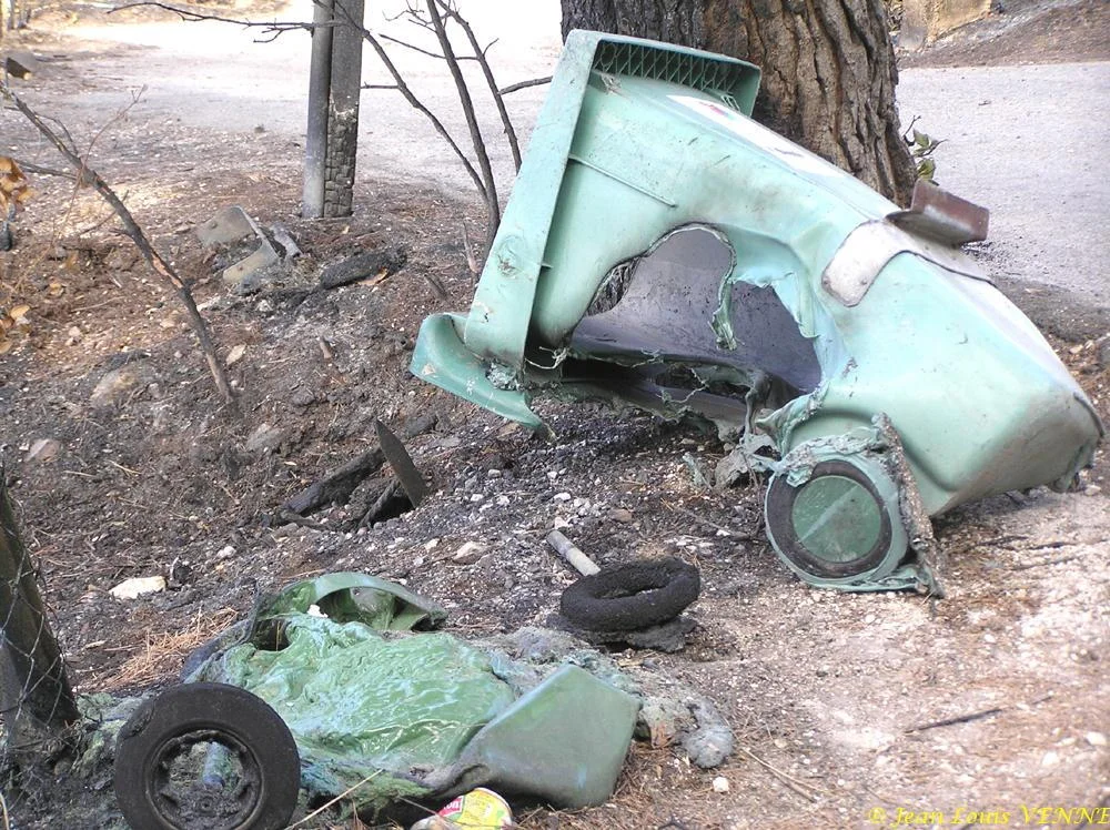 Les dégâts provoqués par l'incendie au CIN St Mandrier