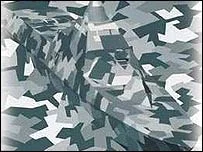 Le camouflage fractal du Visby