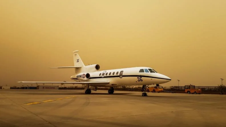 Un avion de surveillance maritime Falcon 50 M