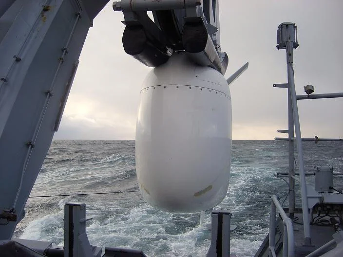 Le sonar au cours de la manoeuvre