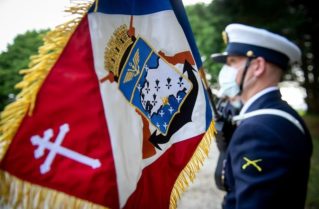 Le fanion de la compagnie de fusiliers marins Brière