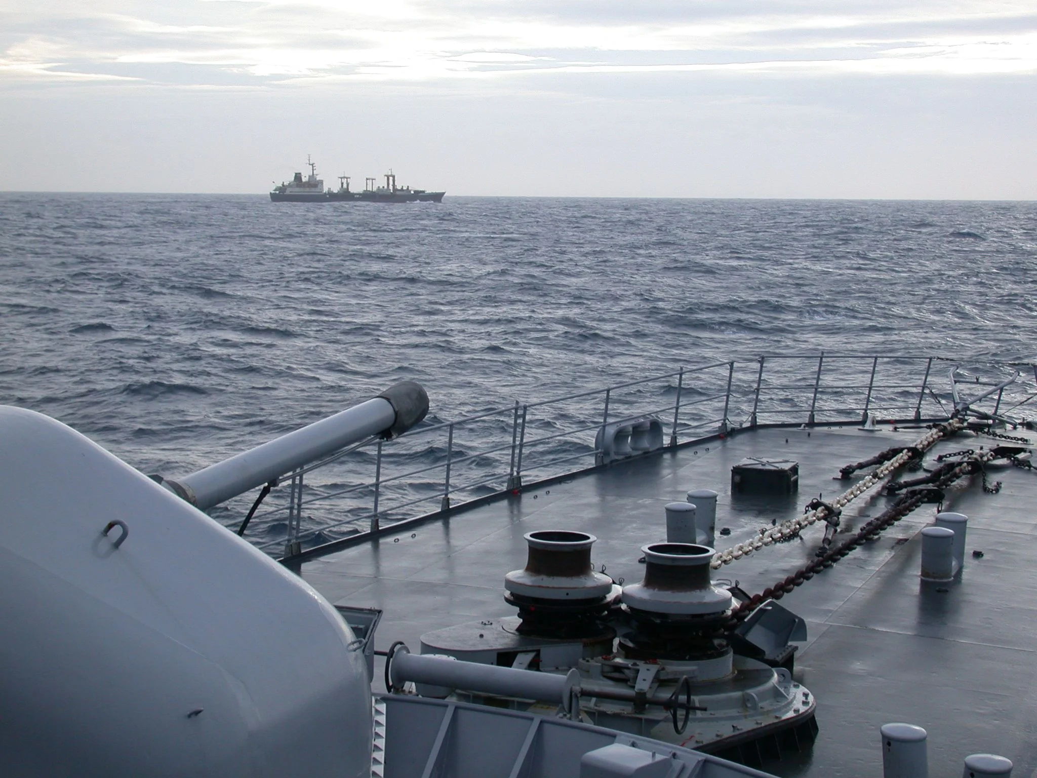 Exercice avec un pétrolier Russe