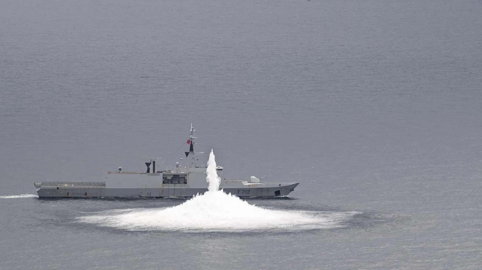 Essai de choc sur la frégate Courbet