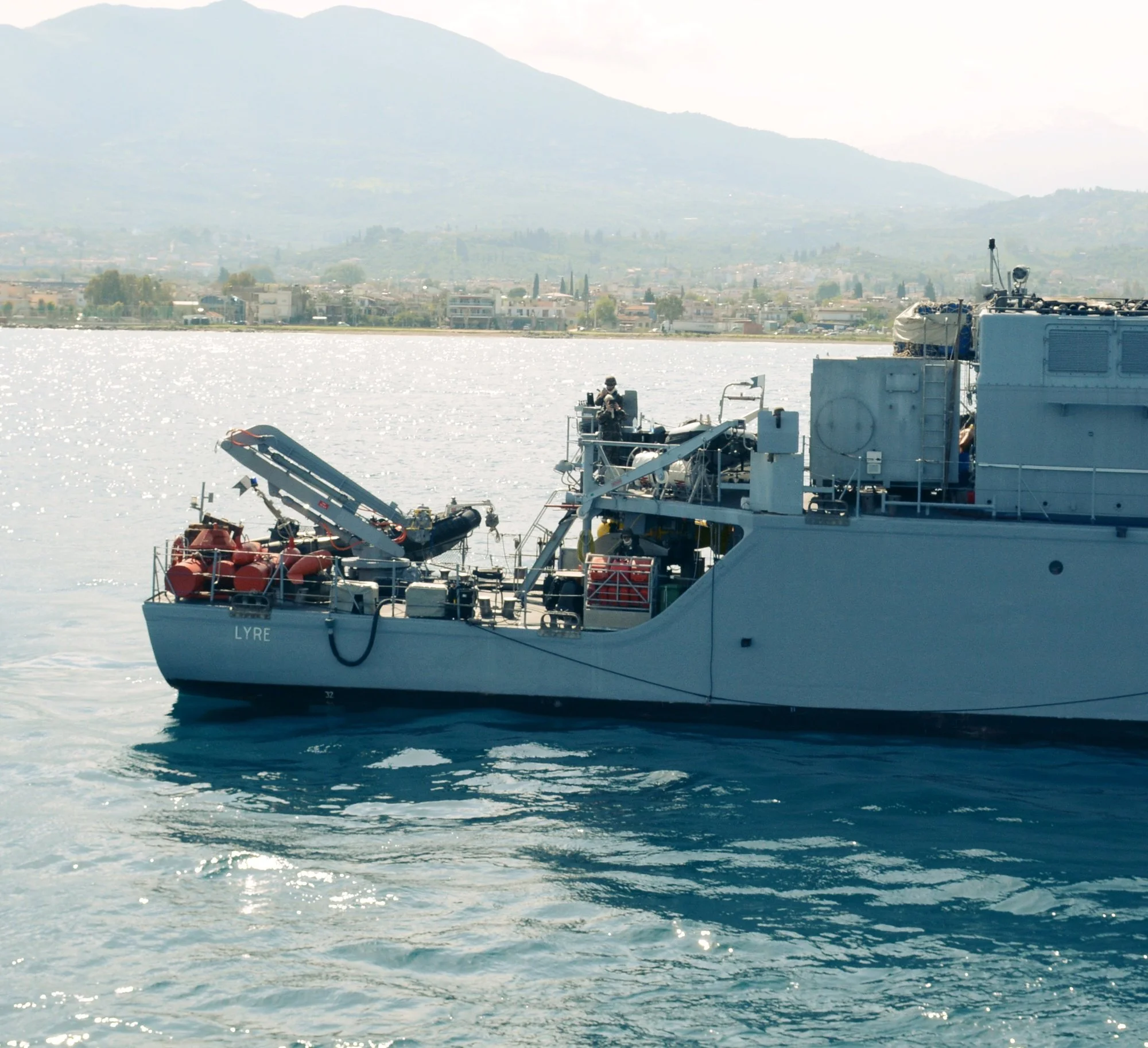 La plage arrière du chasseur de mines Lyre