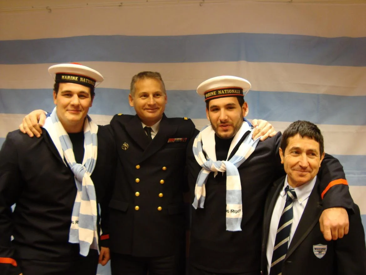 La délégation du Rugby club de la marine nationale