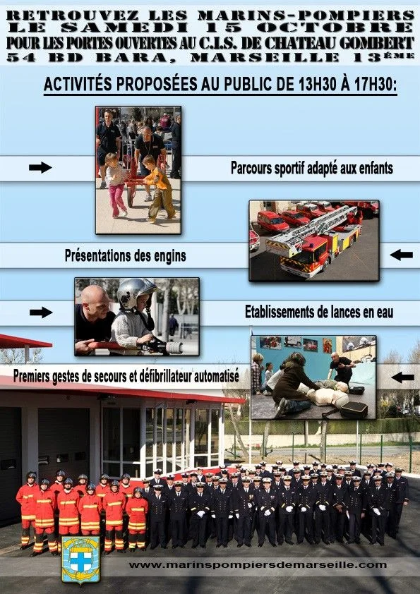 Journée portes ouvertes au bataillon des marins pompiers de Marseille