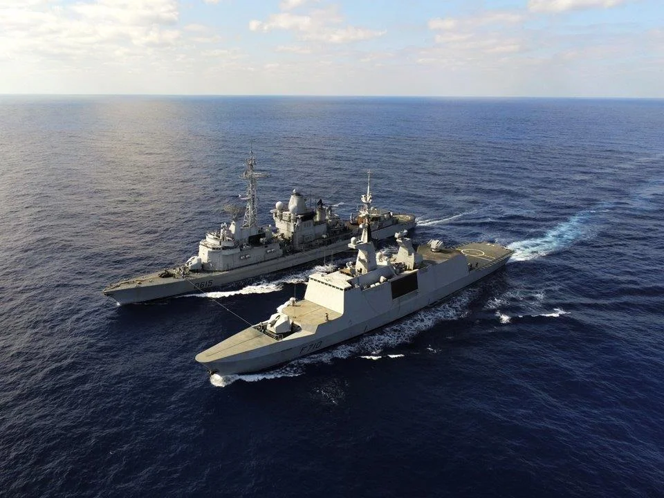 Entrainement commun des frégates La Fayette et Jean Bart