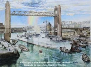 La couverture du livre, une aquarelle réalisée par Raymond Houillon