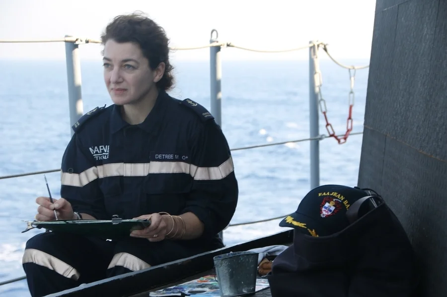 Marie Détrée, peintre officiel de la Marine