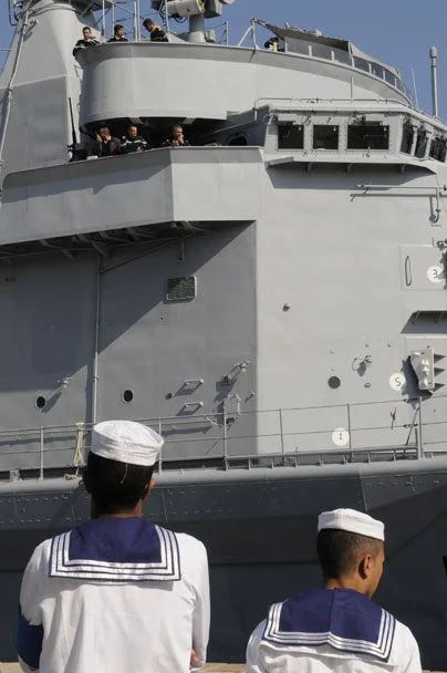 Accostage du Jean Bart