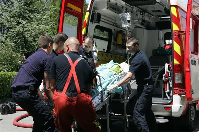 Evacuation de la victime