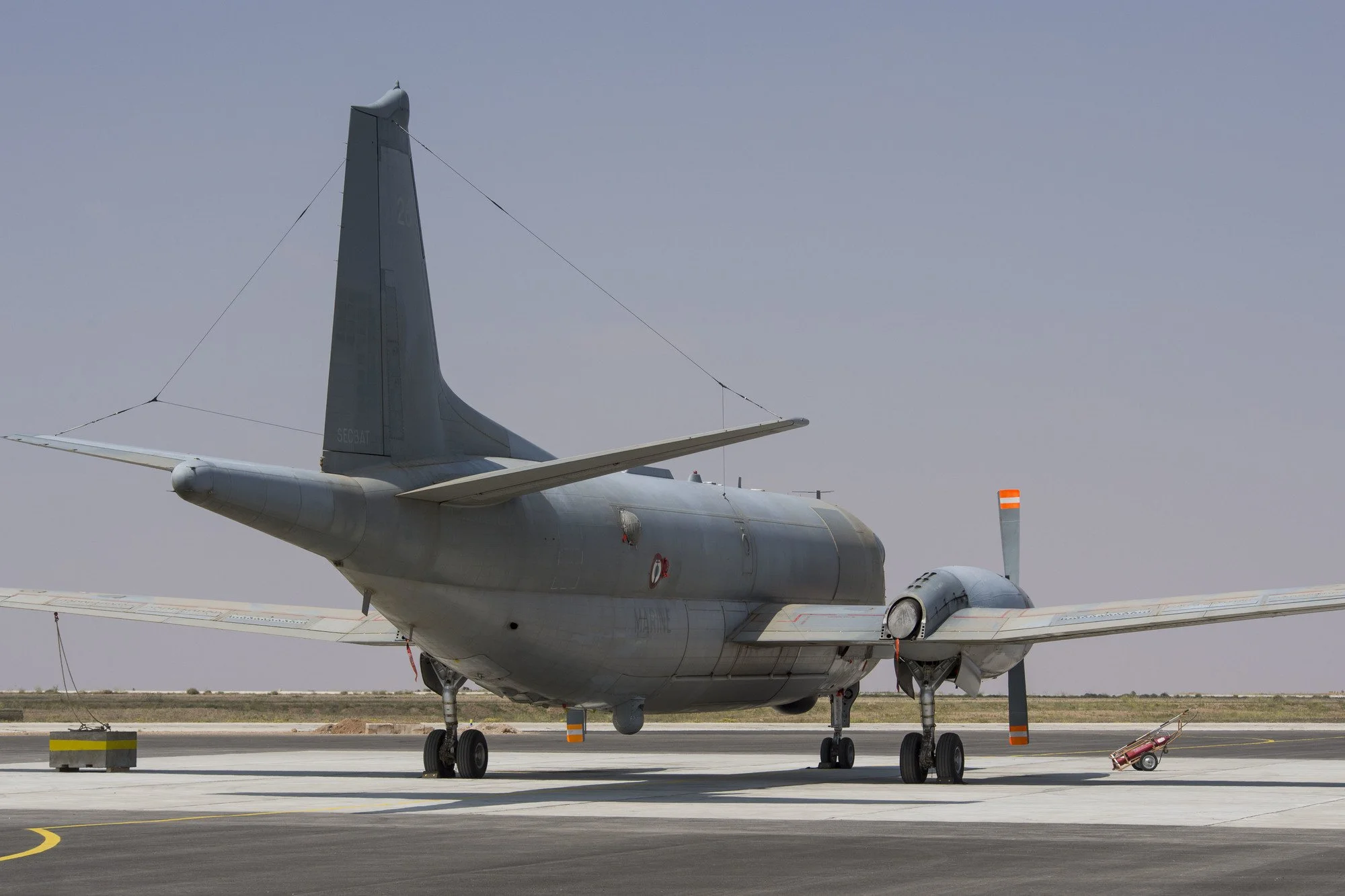 Un Atlantique 2 équipé d’une capacité auto-illumination laser sur la base aérienne projetée de Jordanie