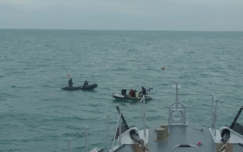 Intervention sur une mine anglaise