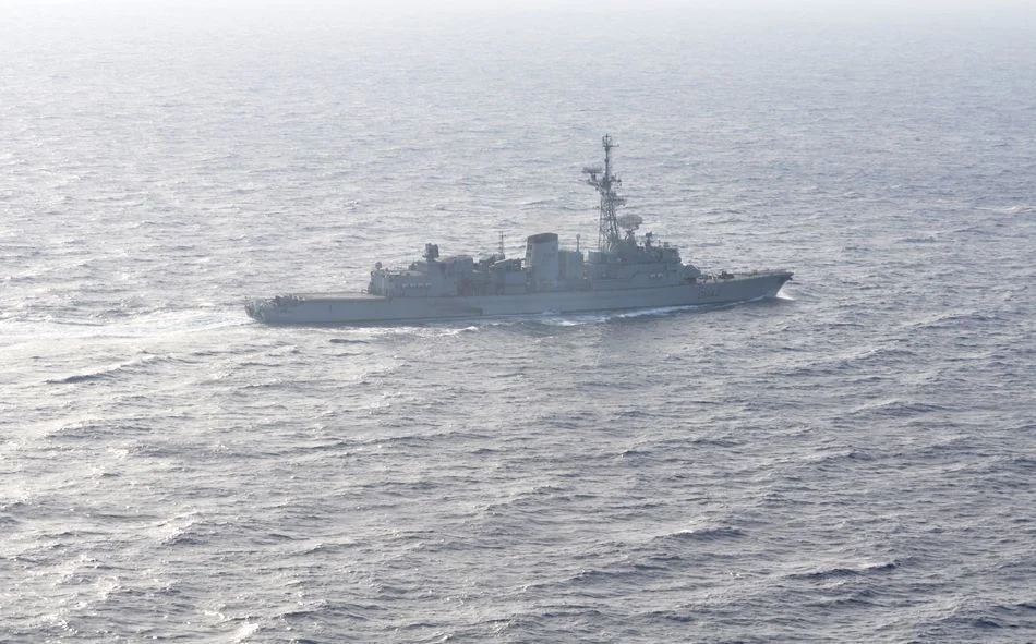 Le Montcalm en transit vers sa zone de patrouille