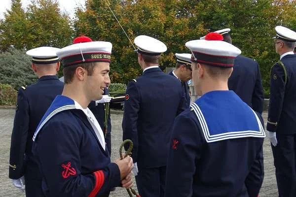 Remise de fourragères sur Le Terrible