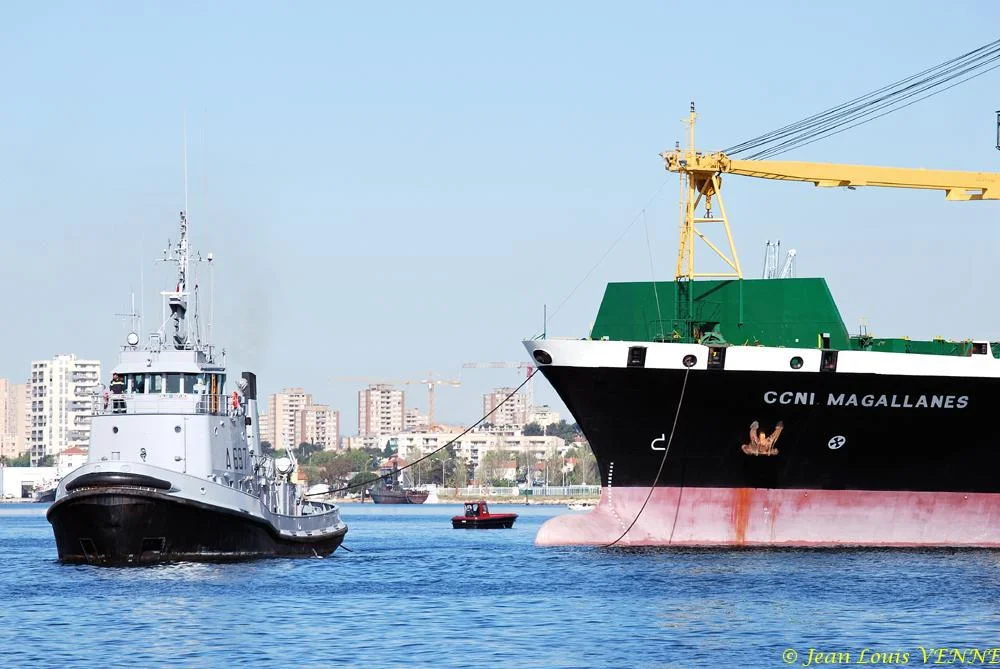 Arrivée à Toulon du porte-conteneurs Magallanes