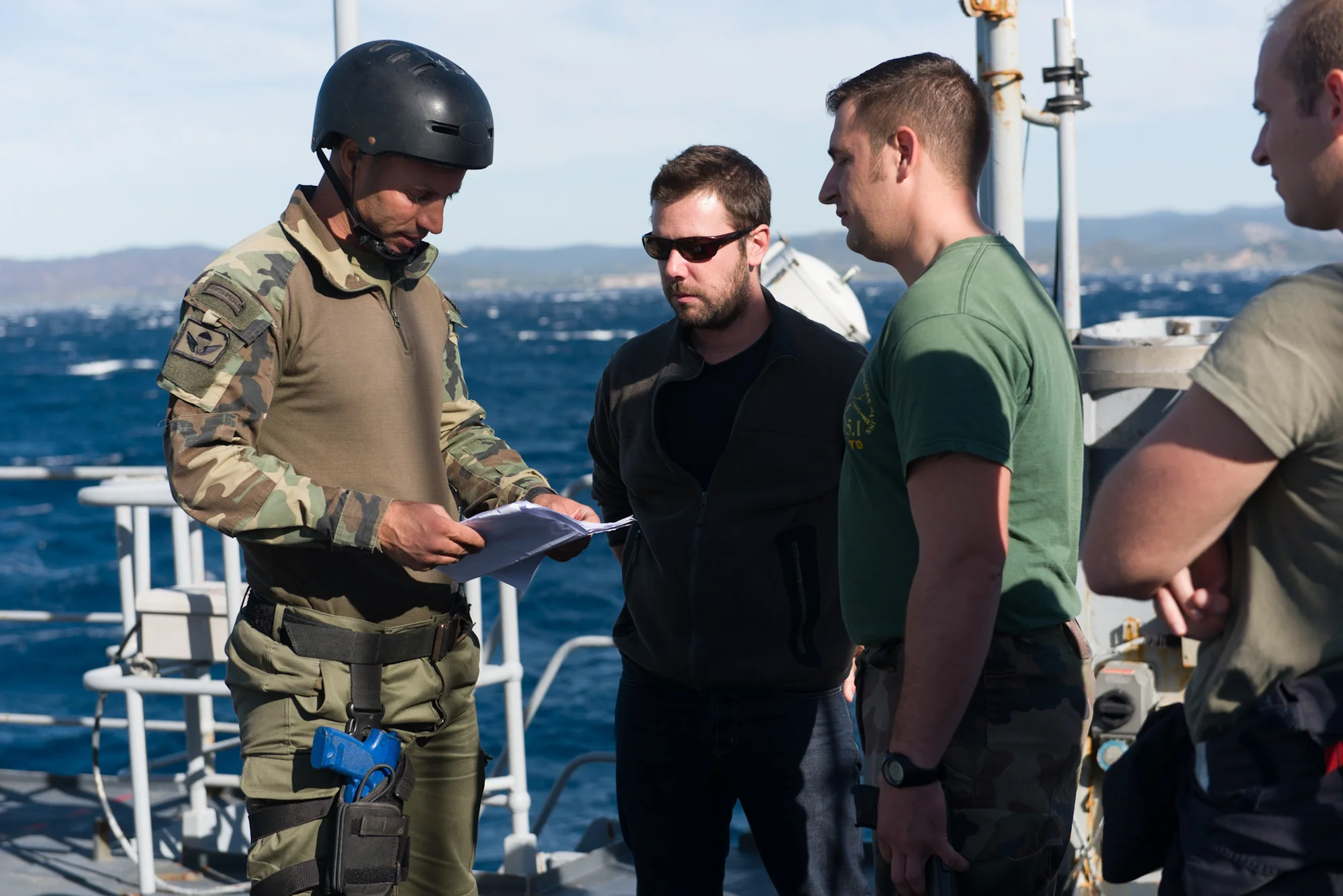 Contrôle des documents d'un réfugié climatique