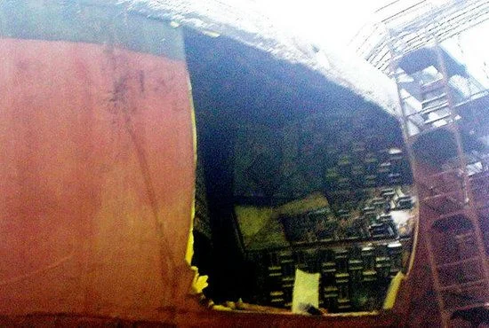 L'avant du sous-marin Yekaterinburg avant l'incendie