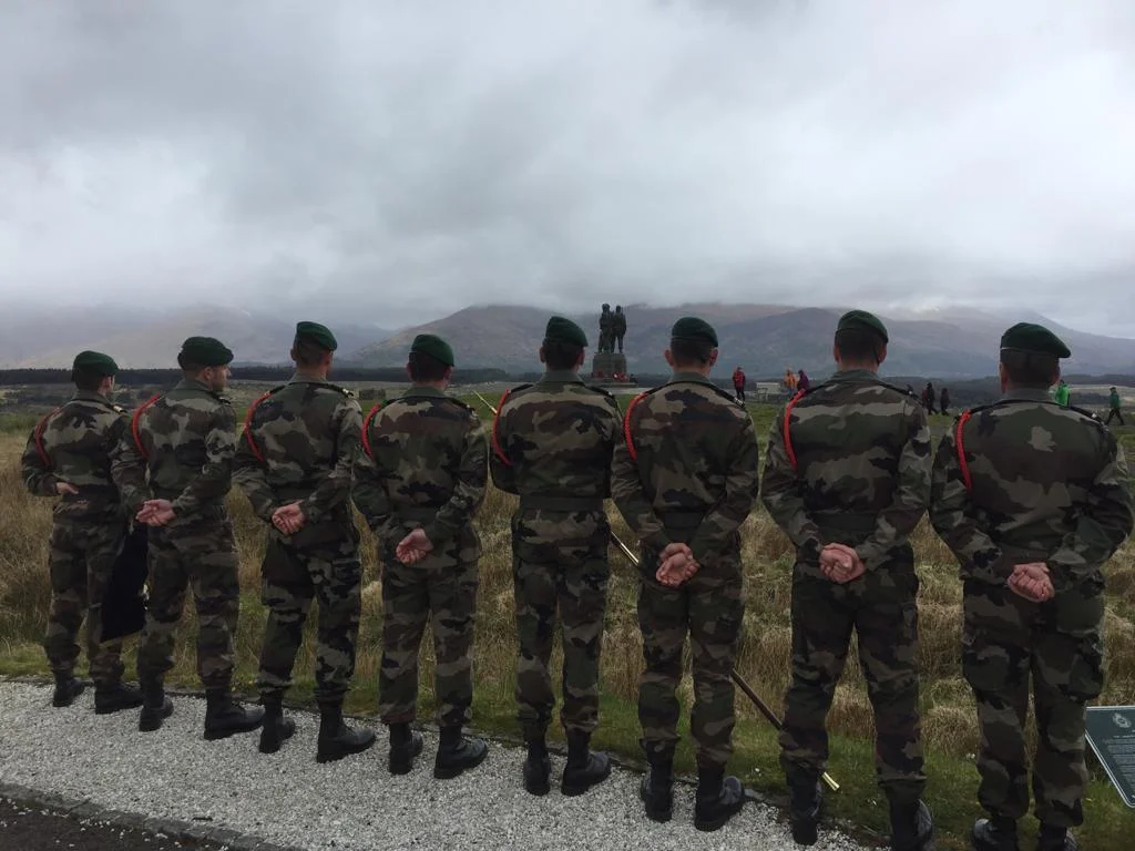 Une délégation de commandos marine s’est rendue à Achnacarry, en Écosse, berceau des commandos marine français