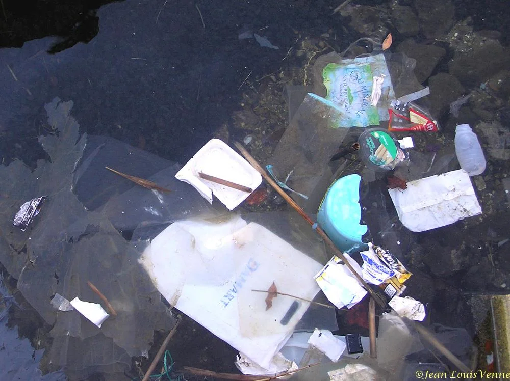 Détritus flottants dans la rade de Toulon