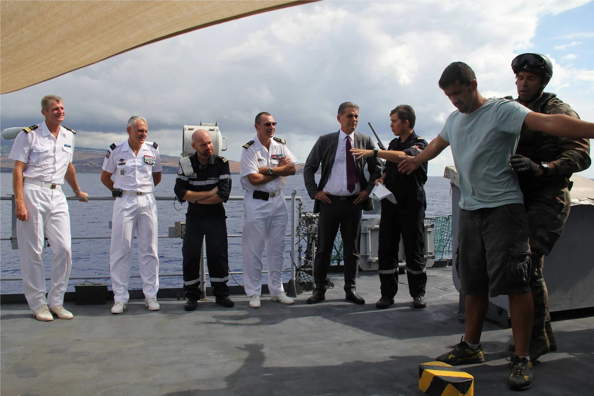 Visite du préfet de la Réunion à bord du Floréal