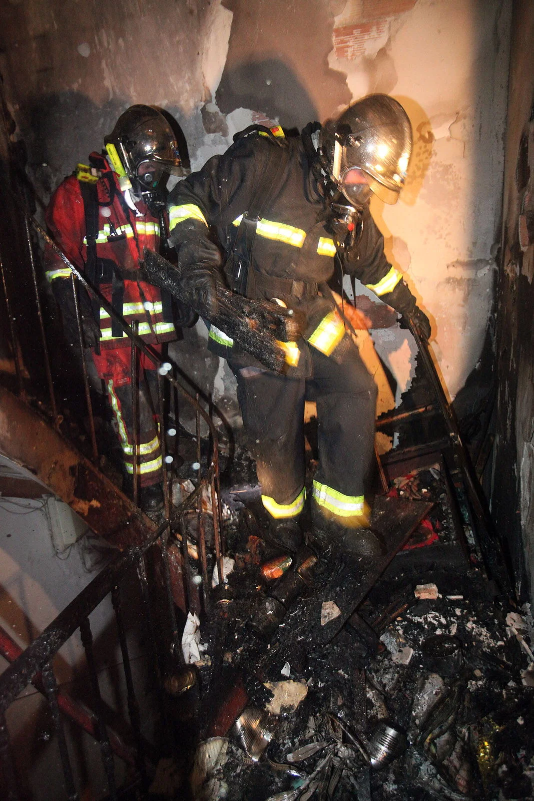 La cage d'escalier de l'immeuble