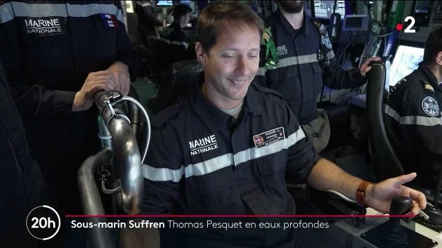 Thomas Pesquet à bord du sous-marin Suffren