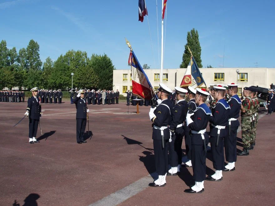 Prise de commandement de l'amiral Prazuck à la tête des fusiliers marins