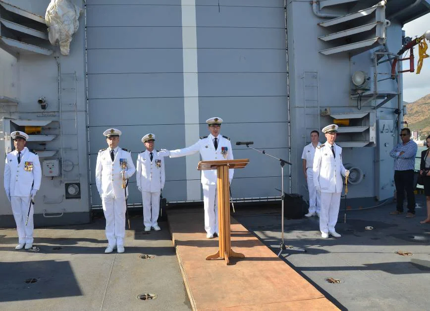 Passation de commandement à Maurice pour la frégate de surveillance « Nivôse »