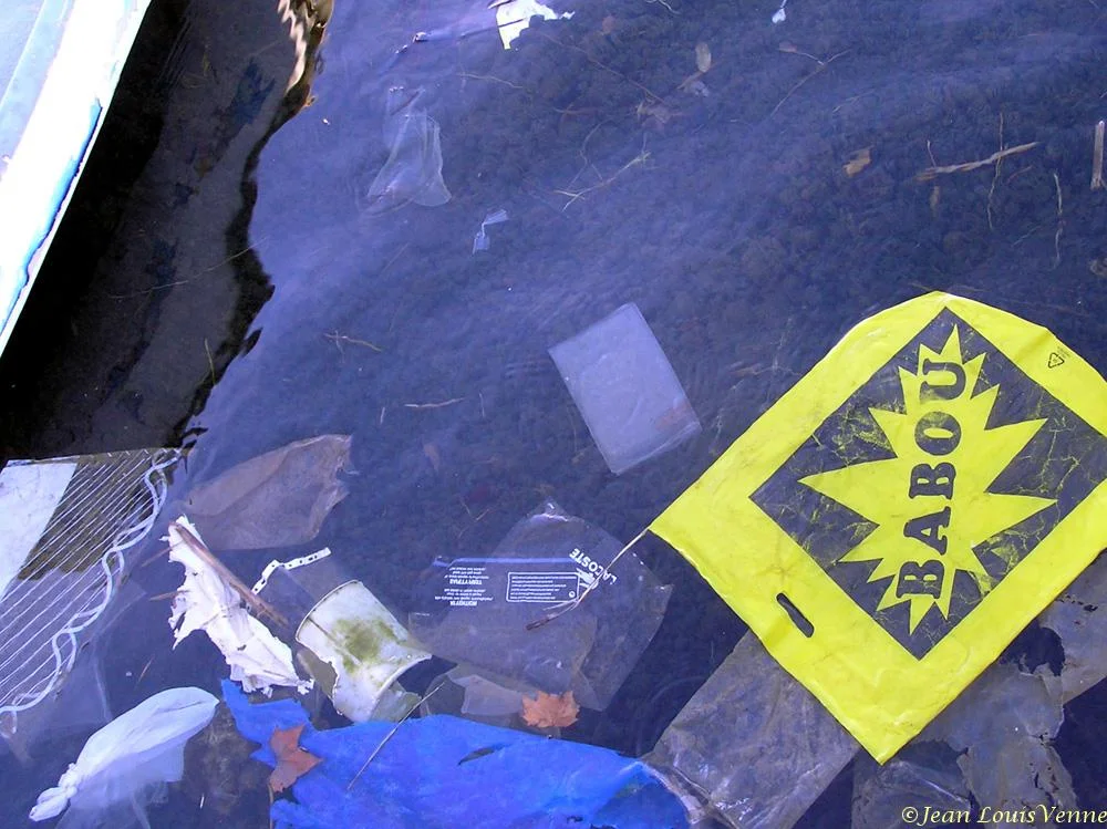 Détritus flottants dans la rade de Toulon