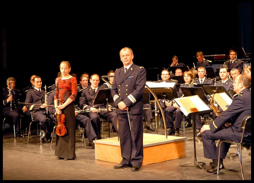 Camille Coullet et l'orchestre d'harmonie