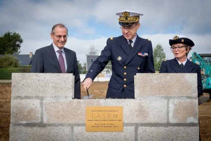 Pose de la première pierre du nouveau LASEM de Brest