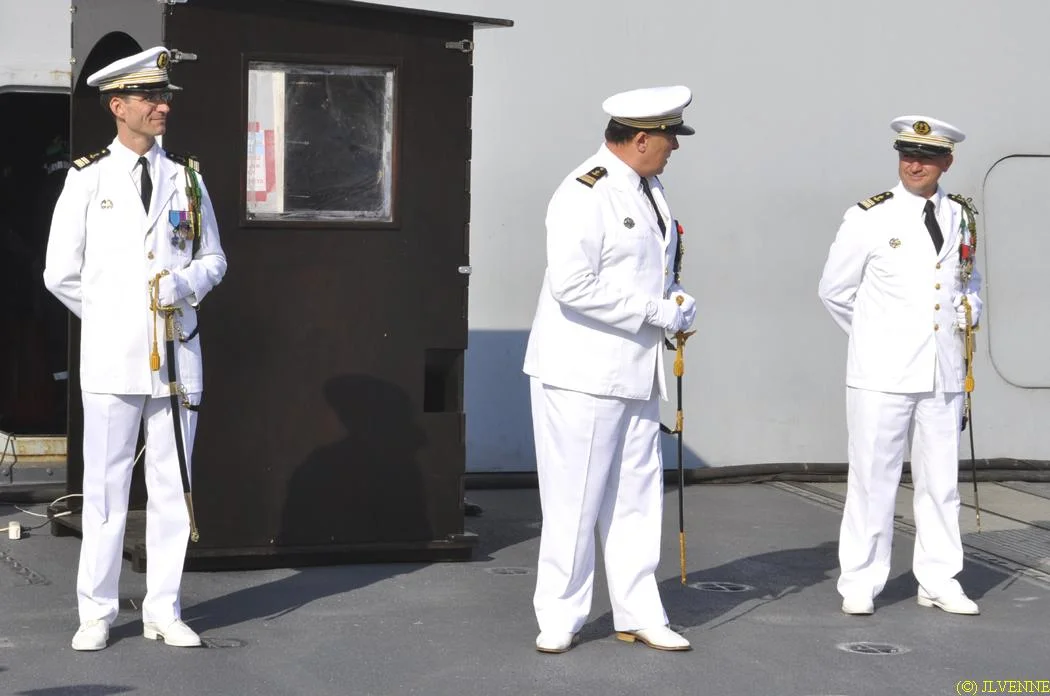 Le CV Jubelin et les 2 commandants