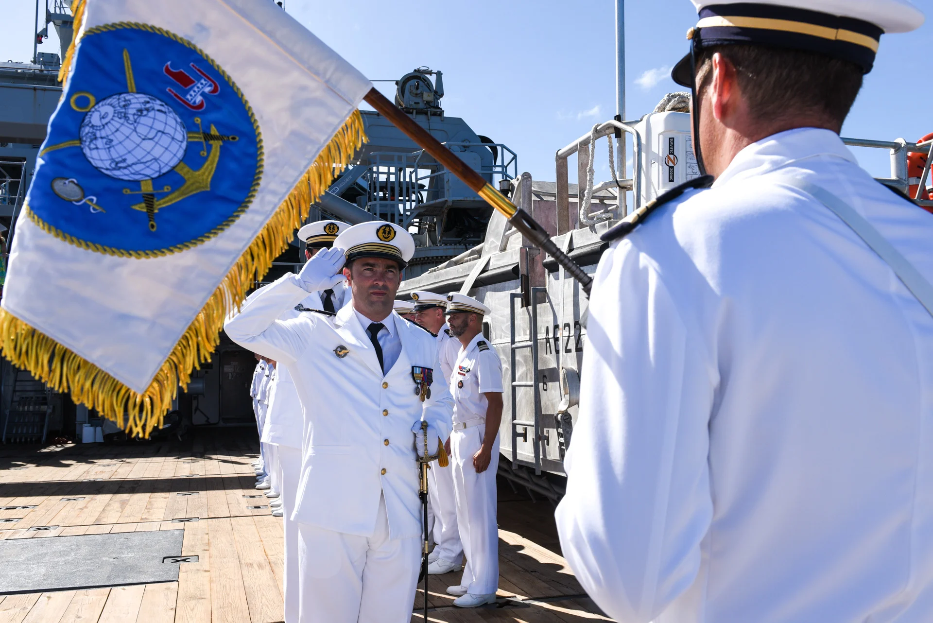 Le capitaine de corvette Jacques Magnier de Maisonneuve prend le commandement de l’équipage A du Bougainville
