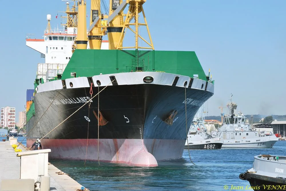 Arrivée à Toulon du porte-conteneurs Magallanes