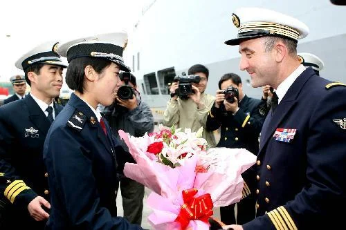 Accueil par les autorités Chinoises