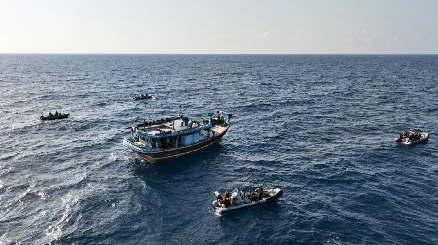 Le boutre intercepté en océan Indien