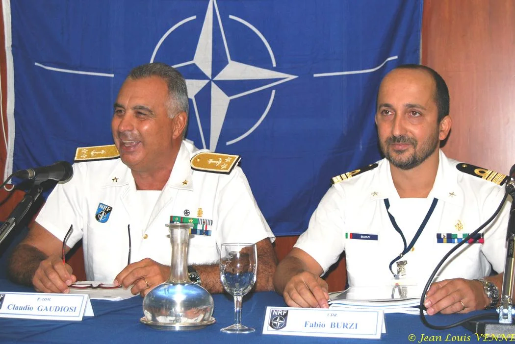 Conférence de presse du contre-amiral Gaudiosi