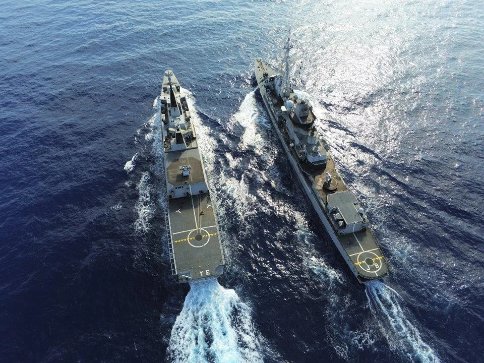 Entrainement commun des frégates La Fayette et Jean Bart