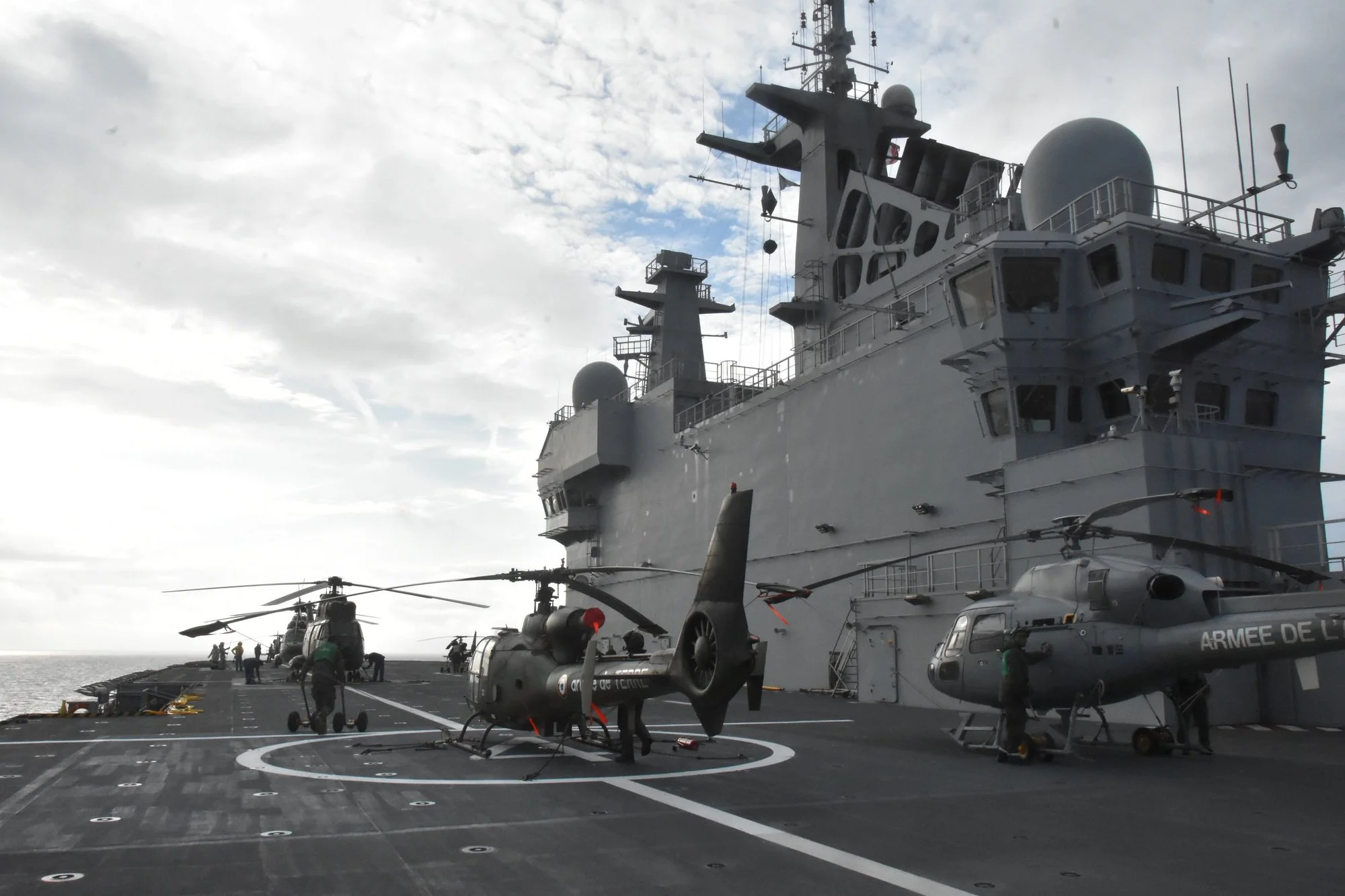 Des Gazelle sur le pont du Dixmude