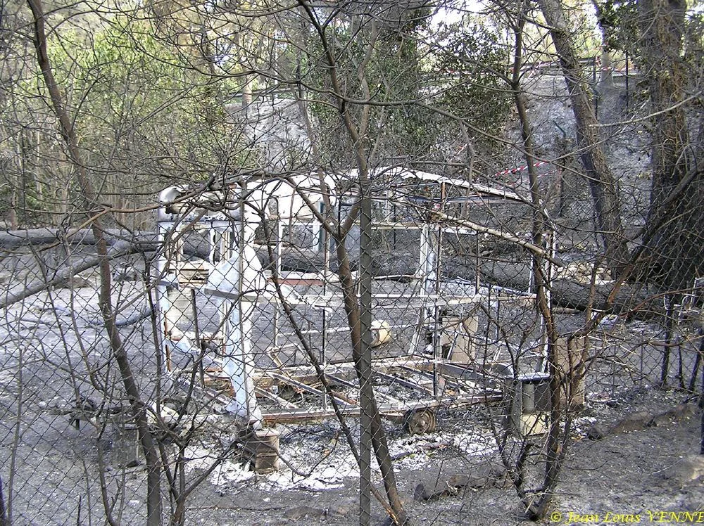 Les dégâts provoqués par l'incendie au CIN St Mandrier