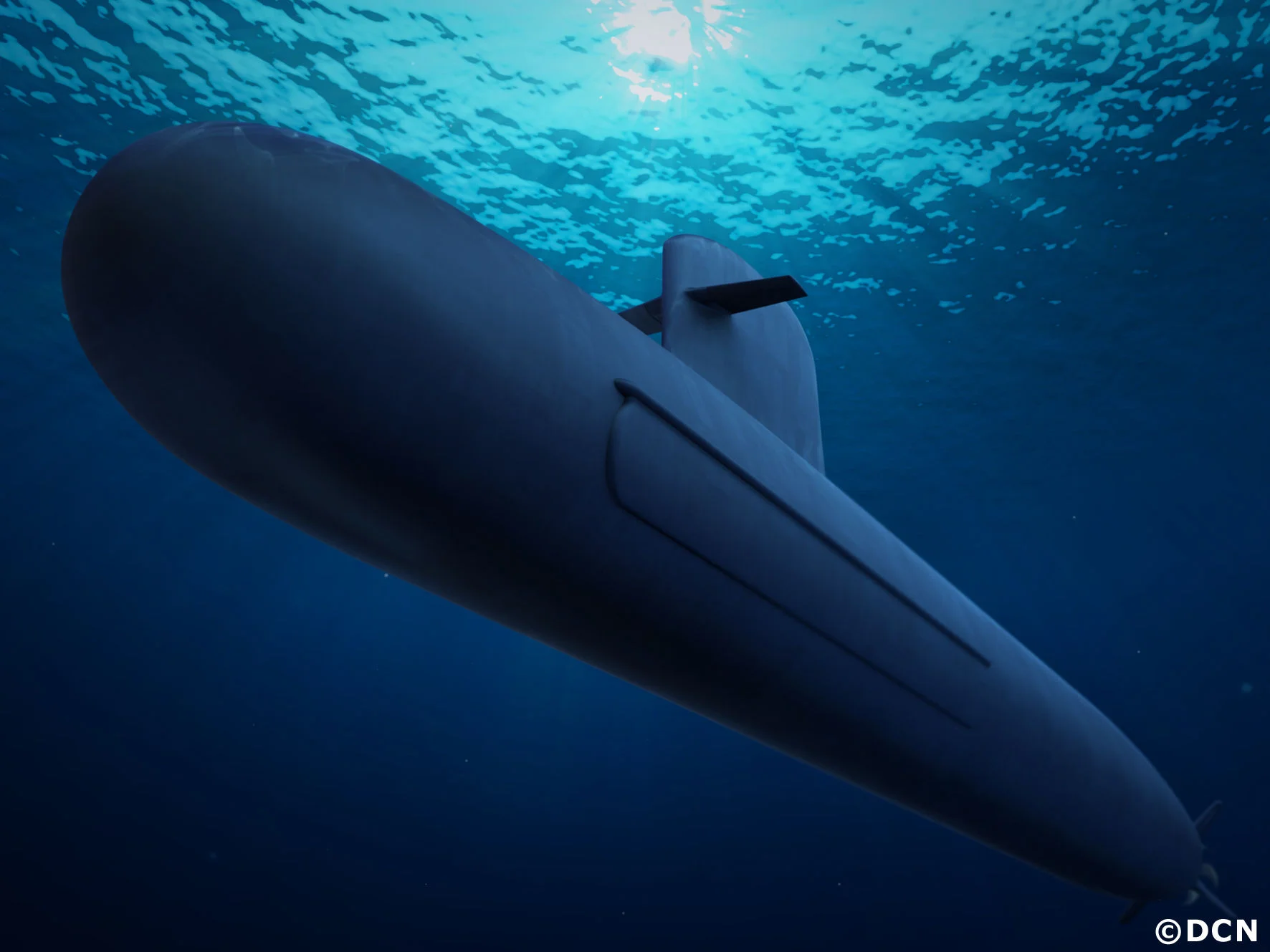 Sous marin conventionnel Marlin vue de dessous