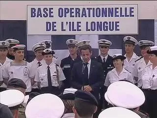 Le président de la République Ã  l'Ile-Longue