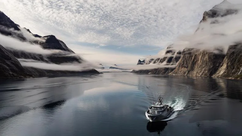La Garonne dans le Prins Christian Sund (Groenland)