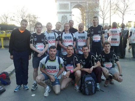 L'équipage du Flamant sur la ligne de départ